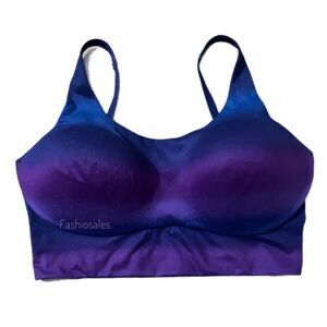 Victorias Secret Allegro Medium Support Flow on Point Lined sport bra blue purpl